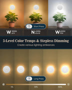 Yiliaw Motion Sensor Night Light, Rechargeable Stair Lights Indoor, Warm White with Wireless Magnetic Mount, Adjustable Brightness & 3 Color Temps for Hallway, Stairway, Bathroom, Closet (4 Pack)