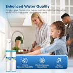 PUREPLUS 5 Micron 20" x 4.5" Whole House KDF/GAC Water Filter, Heavy Metal Removal Replacement Water Filter, RFN20BB-CKDF, 1PACK