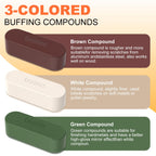 6 Pack 8 Inch Polishing Wheel for Bench Grinder, Include 5/8" Arbor Hole 1 Yellow Cotton(42Ply), 1 White Cotton Polish Wheels(50Ply), 1 Soft Flannel Buffing Wheel(30Ply)& 3 Polishing Compound