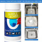 4pcs Bubble Bombs Drain Cleaner, Quick Dredge Pipeline, Powerful Sink Drain Cleaner, Magic Fast Foaming Pipe Dredge Powder, for Kitchen Toilet Pipeline Quick Cleaning Tool （120g*4）
