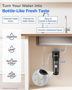 Waterdrop 10UB Under Sink Water Filter, Reduces PFAS, PFOA/PFOS, Lead, Chlorine, Bad Taste, NSF/ANSI 42 Certified, 11K Gallons, Easy Installation
