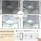 7.3 Inch E26 Led Bulb 6W, Equal 80 Watt 4000K Neutral White Edison Bulbs Dimmable, T10 T9 Long Tubular Clear Glass Light Bulb 800LM for Vanity Pendant Pipe Wall Sconces - UL Cert 4Pack