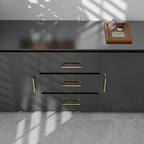 30 Pack Champagne Gold Cabinet Pulls 6.3 Inch Hole Center(160mm) Brushed Champagne Drawer Pulls Stainless Steel Cupboard Handles Modern Kitchen Handles for Cabinets and Drawers