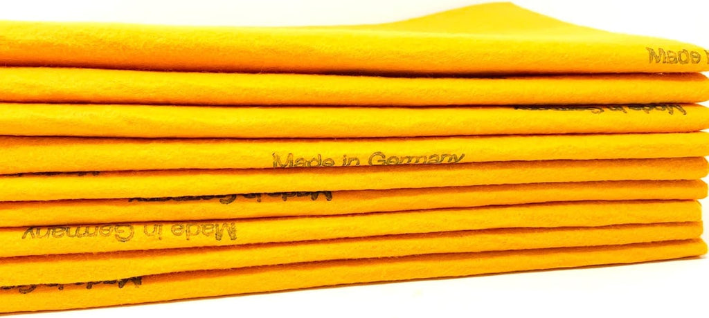 100 Pack Extra Large Original German Shammy Cloths Chamois Towels Super Absorbent for Pets, Parenting Tool Cleaning for Home and Commercial Use Wholesale Bulk (Orange)