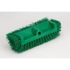 SPARTA Multi-Level Tile Scrub Brush 12" Wide Brush Head, Heavy-Duty Tile Cleaning Brush with End Bristles for Commercial Tiles, Tubs and Floor, Plastic, 12 Inches, Green