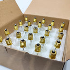 SUNSGNE 25 Pack Candle Light Bulbs, C26 Crystal Clear Torpedo Candelabra Light Bulb for Chandeliers, Window Candle Bulbs, Nightlight Bulb- 7 Watt Light Bulbs- E12 Candelabra Base