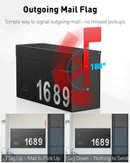 Uniclife Mailboxes for Outside, Wall Mount Mailbox with Flag and Mailbox Number Stickers, Large Metal Mail Box for House, Modern Post Box for Outdoor Office Home, (No Locking Mechanism)