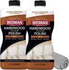 Weiman Wood Floor Polish and Restorer 32 Oz 3PC Bundle - High-Traffic Hardwood Floor, Natural Shine, Removes Scratches, Leaves Protective Layer
