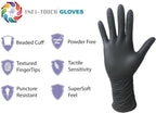 Super soft Disposable Latex Gloves, Powder Free, Exam 12" Length, Medium Duty, 50 Gloves, Size Large.