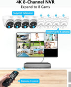 (4K HD & 130° Ultra Wide-Angle) 2-Way Audio 8MP Wired Dome PoE IP Cameras for Home Security Outdoor Camera System, Pet Surveillance Video Indoor, Smart PIR Detection