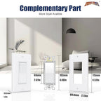 ThunderWay Single Pole Decorator Wall Light Switch with Wall Plate, 15A 120V/277V, On/Off Paddle Switch, Residential Grade - UL Listed, White (20)