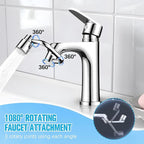 1080° Rotating Faucet Extender,Universal Sink Faucet 1440° Rotatable Faucet Aerator Extension,U Shaped Faucet Extender for Toddlers 2 Modes Adjustable,Rotatable Faucet Aerator For Kitchens & Bathrooms