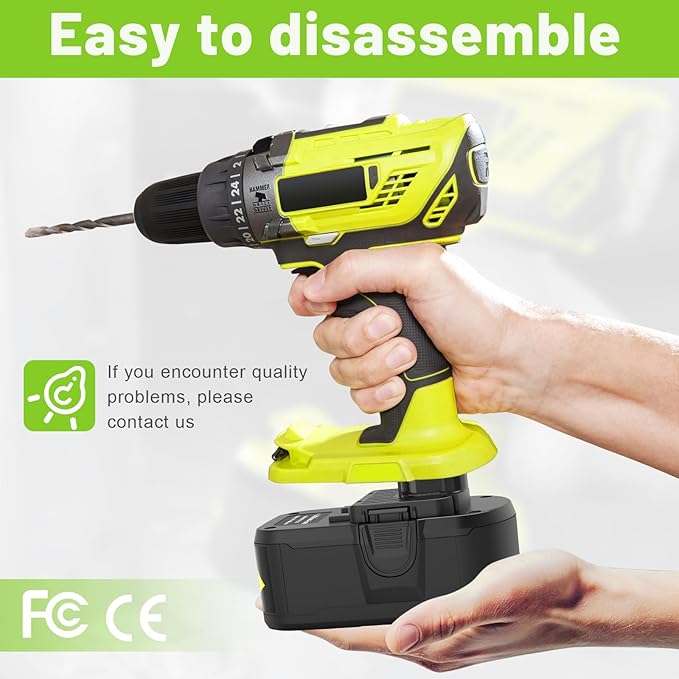 2Pack 6.0Ah 18V P108 Replacement for Ryobi 18V Battery P109 P102 P103 P105 P107 Ryobi ONE+ Cordless Tool Lithium-Ion Battery