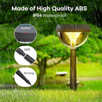 Linkind Solar Pathway Lights 8 Pack, Solar Lights Outdoor Warm White Waterproof, Adjustable Solar Powered for Walkway Yard Garden Driveway Backyard