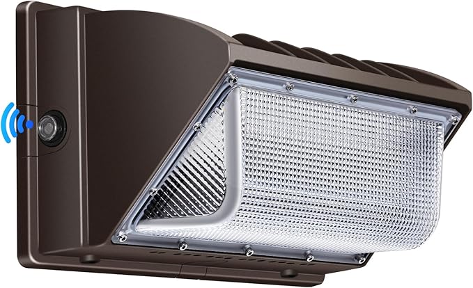 Juyace 150W LED Wall Pack Light with Dusk to Dawn Outdoor Lighting Security Flood Light 5000K 100-277V IP65 Waterproof for Barn Warehouse