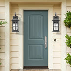 Darkaway Outdoor Light Fixtures Wall Mount, Outside Wall Lights Exterior Lighting Fixture with Water Ripple Glass Outdoor Wall Sconce for House Porch Hallway Garage Front Door