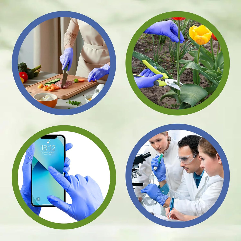 Jointown Biodegradable Nitrile Exam Gloves, Disposable Medical Surgical Gloves, Violet Blue Nitrile Glove, Latex Free, Food Safe, 2000 Count, Small