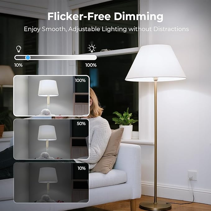 Dimmable LED Edison Bulbs, 4000K Daylight White, 6W Equivalent to 60 watt E26 LED Bulb, ST58 Vintage Light Bulbs, 600LM, 90+ CRI, E26 Base, Clear Glass, 10 Pack