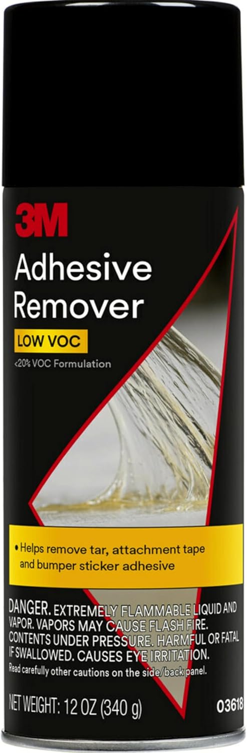 3M Adhesive Remover 12 oz (Pack of 6) – Low VOC, CARB Compliant, Fast-Acting Residue-Free Solvent Removes Adhesives, Stickers, Tape, Tar & Wax – Safe on Automotive Paint, Glass & Vinyl