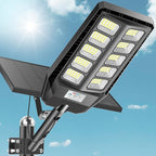 Solar Lights Outdoor Waterproof, 7000K Dusk to Dawn Solar Street Lights Outdoor Motion Sensor with Remote Control, LED Security Flood Light for Outside, Parking Lot, Yard, Garden, Garage