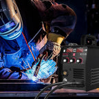 135Amp MIG/Lift TIG/Stick Welder, 3 in 1 IGBT Inverter Welding Machine, 110V Flux Core Welder with Large LED Digital Display, Synergic Control, Hot Start for DIY, Automotive and Home Repair
