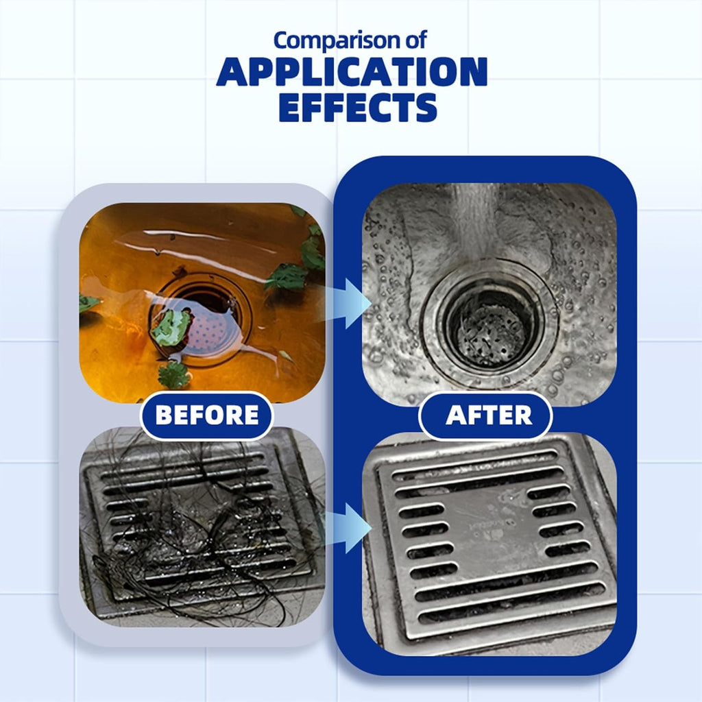 2pcs Drain Clog Remover, Pipeline Dredging Agent, Powerful Quick Cleaning Drain Toilet Cleaner Tool, Unclog Toilet Clog And Kitchen Sink Pipe Unblocker Powder