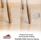 Yelanon Felt Furniture Pads for Hardwood Floors -24 Pcs 2.5" Premium Felt Pads for Chair Legs, Floor Protectors for Furniture, Beige