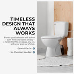 Qualihome Toilet Handle Lever Flush Replacement, Front Mount, Chrome, Universal Fitting