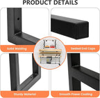 4 Pack Wood Organizer and Lumber Storage Rack Wall Mount, Heavy Duty Wood Storage Organizer Racks with 3-Level System for Garage, Workshop, Basement, Holds Up 220 LBS Per Level (Black)