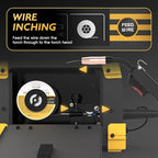 TOOLIOM 135A Gasless Flux Core MIG Welder 110V MIG Welder Flux MIG/Lift TIG/Stick 3 in 1 Welding Machine IGBT DC Inverter with LCD Display