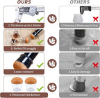 Ezprotekt 24 Pcs Extra Small Clear Round Chair Leg Floor Protectors for Wooden & Tiles Floors, Felt Silicone Furniture Feet Cups Covers for Table, Couch, Chair Legs (XS Fit: 2/5" - 11/20")