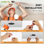 MAILCOS 12 Pack 6 Inch 5CCT LED Recessed Ceiling Light with Night Light, 2700K-5000K Selectable, Ultra-Thin Lighting, 12W=110W, 1050LM, Dimmable Canless Wafer Downlight ETL Certificated