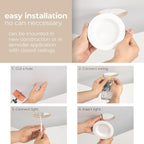 Builder Essential 5in 1,050 Lumens Round LED Recessed Light and Housing for Remodel or New Construction with Regressed Trim 3-Power Modes 8W-10W-12W, 5-CCT 2700-3000-3500-4000-5000K in White IC-Rated