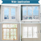 Window Insulation Kit, 63 × 394 Inch Plastic Window Coverings for Winter, Thicken Window Shrink Film Insulator Kit Windows Waterproof Winterizing with 5 Double-Sided Tape for 10 Pcs 3 x 5 Ft Windows