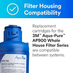 3M Aqua-Pure AP917HD Genuine Whole House Sanitary Quick Change Replacement Water Filter for AP903 System, Reduces Sediment, Chlorine Taste and Odor