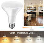 Energetic BR30 Dimmable LED Recessed Light Bulb, 11W=75W, 4000K Cool White, 900LM, Indoor Flood Light Bulb for cans, CRI85+, 6-Pack