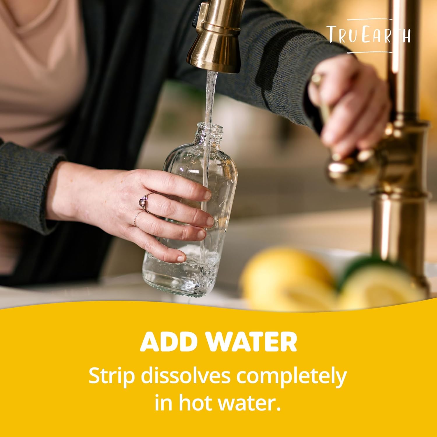 Tru Earth Multi-Surface Cleaner Eco-Strips | All Purpose Cleaner Concentrate for Multi-Use, Fresh Lemon Scent, 16 Strips