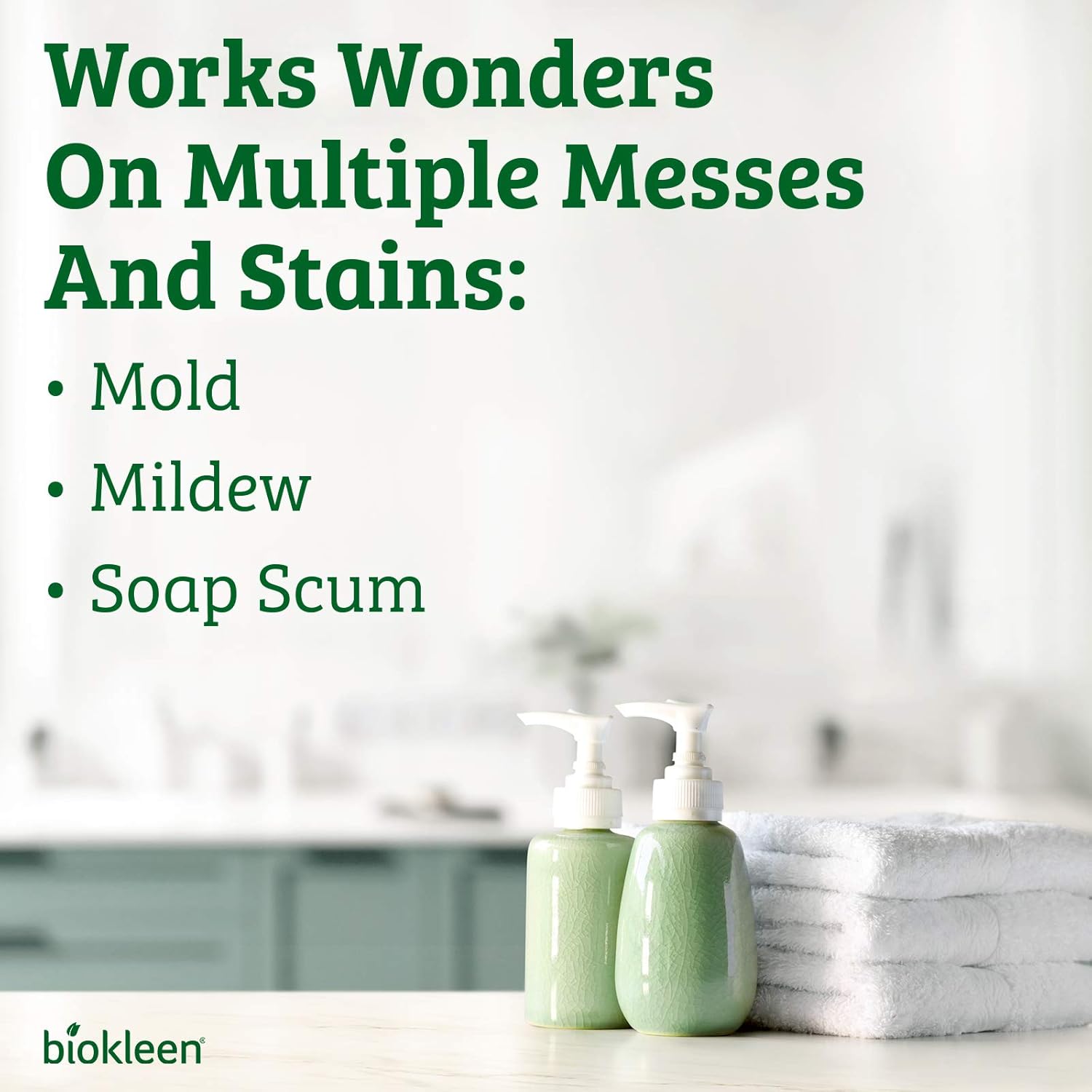 Biokleen Bac-Out Natural Bathroom Cleaner - 2 Pack - Enzyme Professional Strength, Enzymatic Cleaner for Bathroom, Eco-Friendly, Plant-Based, No Artificial Fragrance - Packaging May Vary