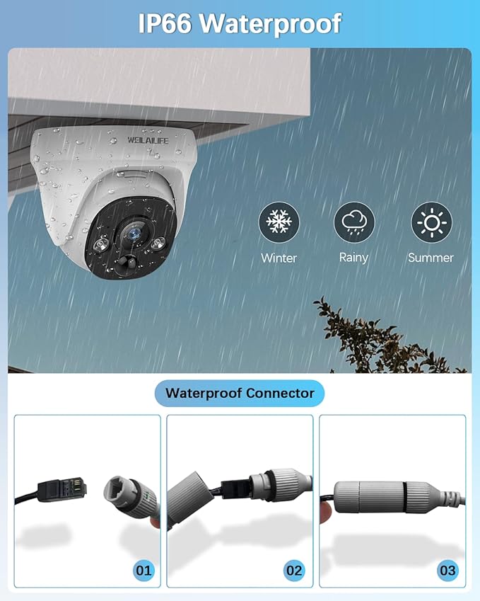 【2-Way Audio】 Wired Security Camera System, Home Video Security Cameras Systems, Outdoor POE IP Cameras Surveillance DVR Kits