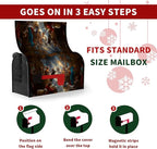 Christmas Nativity Holy Night Mailbox Covers Magnetic 21 X 18 Inch Standard Size Vintage Winter Xmas Nativity Mailbox Wraps Post Letter Box Cover for Outside Garden Yard Decor