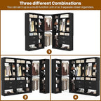 Large Corner Closet System with 3 Sets, 87.2" Closet Organizer System with 4 Drawers & 4 Hanging Rods, Reversible L Shaped Walk-in Closets, Load 2000+LBS, Black (87.2" L x 39.2" W x 80" H)
