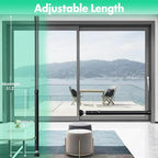 Sliding Door Security Bar, Adjustable Window Security Locks with Rubber Tips 17-50inch, Patio Door Security Lock Black for Home Apartment, Black