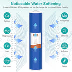 SimPure 20" x 4.5" Cation Exchange Resin Filter, Whole House Water Softening Filter Cartridge for DB20P, DB20P-3 (2 Pack)