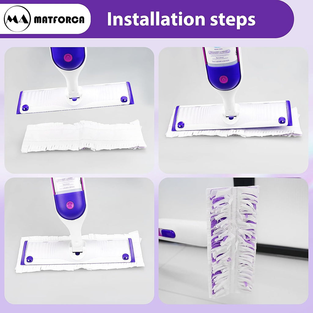 40 Pack Swiffer Power Mop Pads Refill - Disposable Wet Pads for Swiffer Mop, Quick and Easy Floor Cleaning, Compatible with Swiffer Power Mop and WetJet, Ideal for Hardwood, Tile, and Laminate Floors