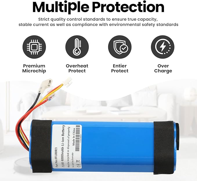 ANTIEE 4000 mAh Vacuum Cleaner Battery for Tineco iFloor 3, Floor One S3, Floor One S3, Breeze Cordless Wet Dry Aspirapolvere Robots 21.6 V