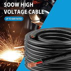 25ft 18/4 18 AWG Portable Power Cable (4 Conductor) - SOOW 600V 18 Gauge Electric Wire for Motor Leads, Portable Lights, Battery Chargers and Machinery - 4 Conductor - 25 Feet Electrical Cord