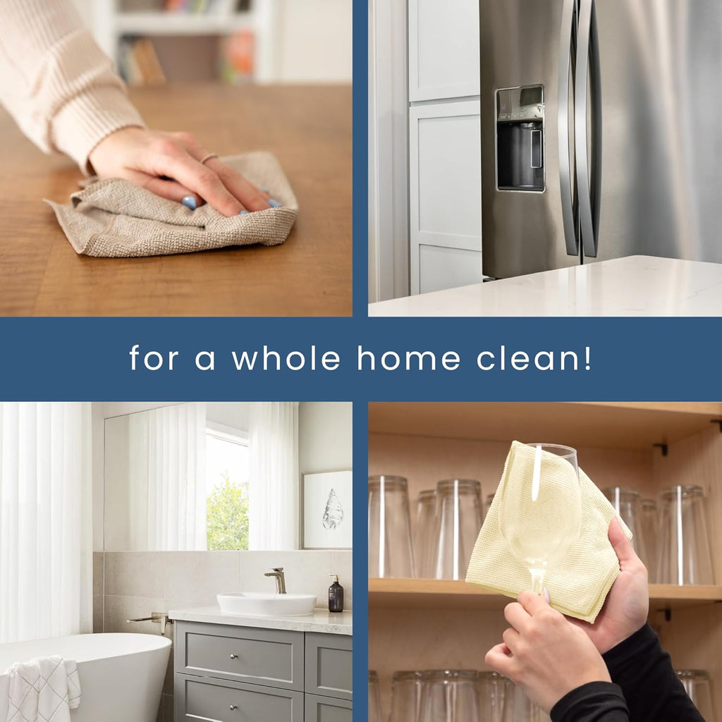 S&T INC. 50 Pack Microfiber Cleaning Cloth, Bulk Towels for Home, Reusable Microfiber Towels for Cars, Cleaning Rags, Neutral Coral, 11.5 Inches x 11.5 Inches, 50 Count