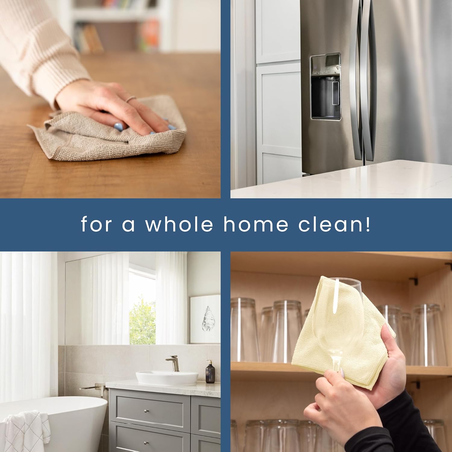 S&T INC. 50 Pack Microfiber Cleaning Cloth, Bulk Towels for Home, Reusable Microfiber Towels for Cars, Cleaning Rags, Neutral Coral, 11.5 Inches x 11.5 Inches, 50 Count