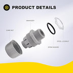 30 PCS 1/2" Liquid Tight Connector NPT Non-Metallic for PVC Electrical Flexible Conduit Angle Fittings - Sturdy, Quick Installation, UL Listed for Home Outdoor Tubes Tools