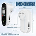 Carbon Monoxide Detectors, Plug in Wall, 3-in-1, with Large Display Screen,for CO Unit,Temp Value,Hum Value,4 Color Alert lcons, Adjustable Brightness Design